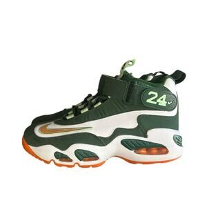 Nike Air Griffey Max 1 White Green Orange Lace-Up Sneaker Shoes Size 5Y